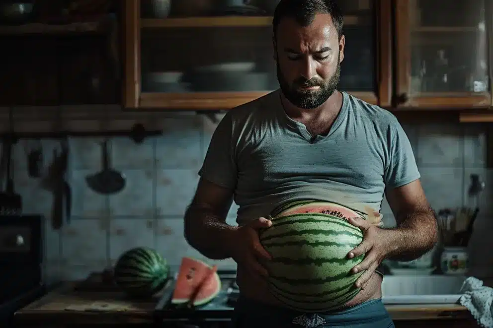 Homme ému réalisant son erreur