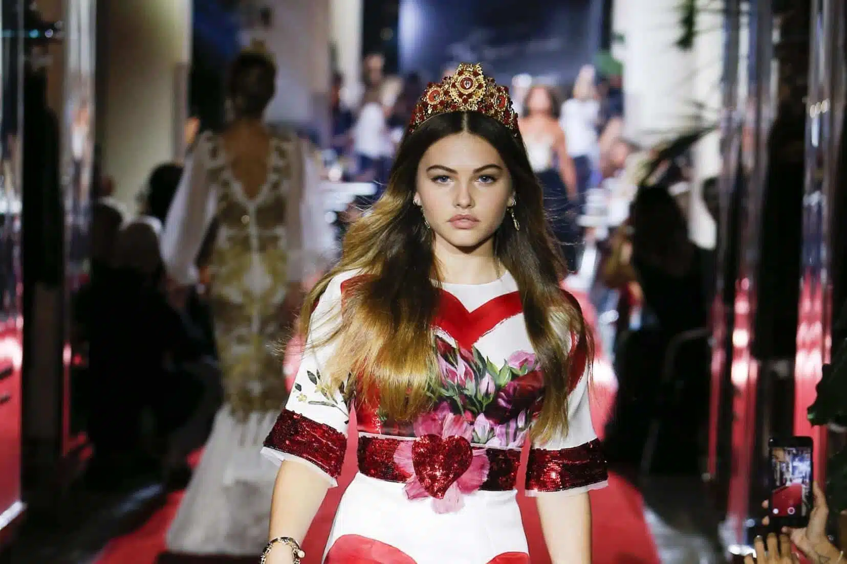 Thylane Blondeau adolescente lors d'un défilé Dolce & Gabbana