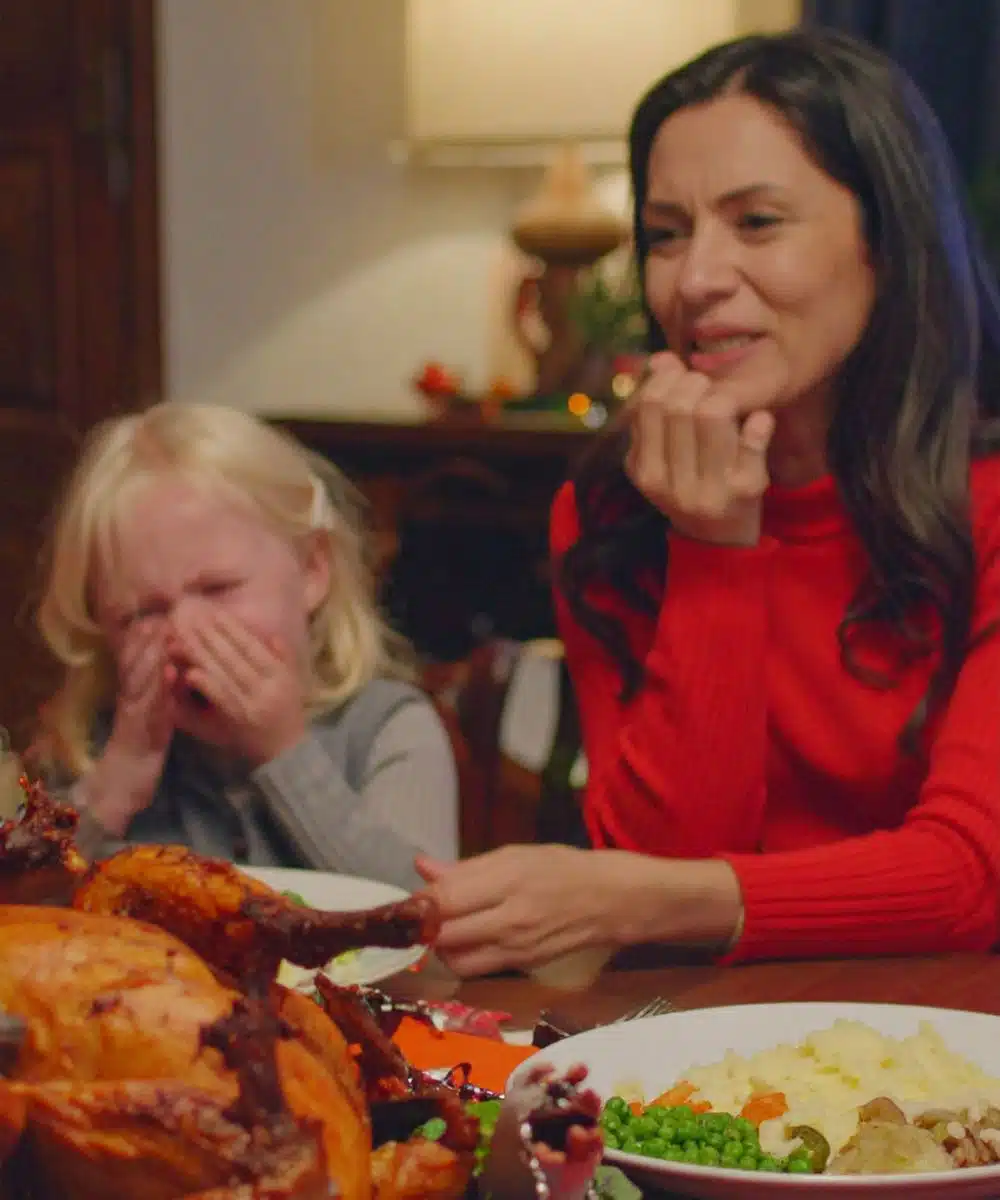 Photo illustrant une tension familiale à table