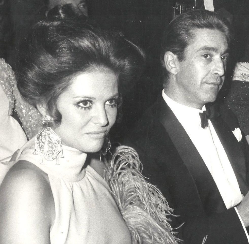 Claudia Cardinale avec Franco Cristaldi et sa mère