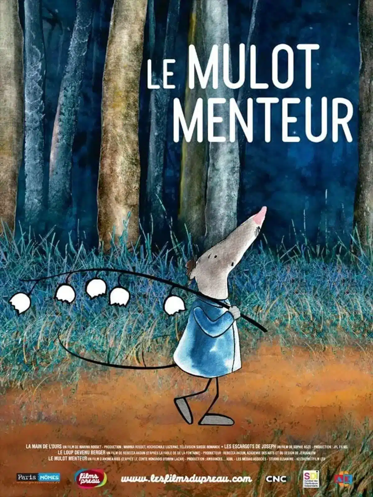 Mulot anthropomorphe dans un décor forestier