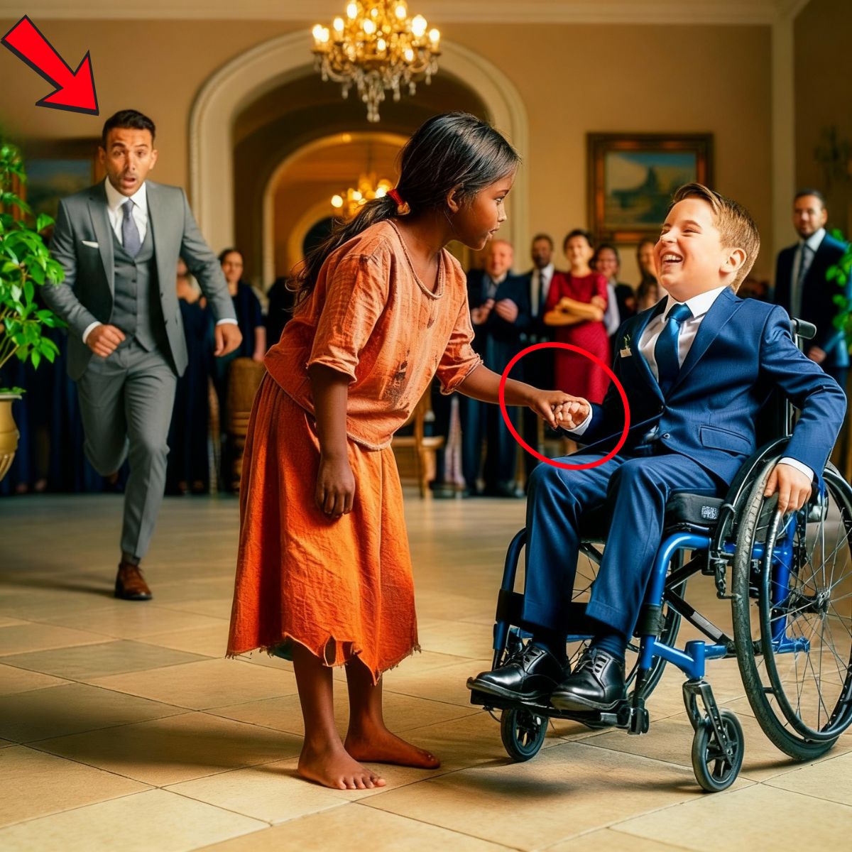 Une jeune femme d&eacute;termin&eacute;e, pieds nus, s'adresse &agrave; un homme dans un parc