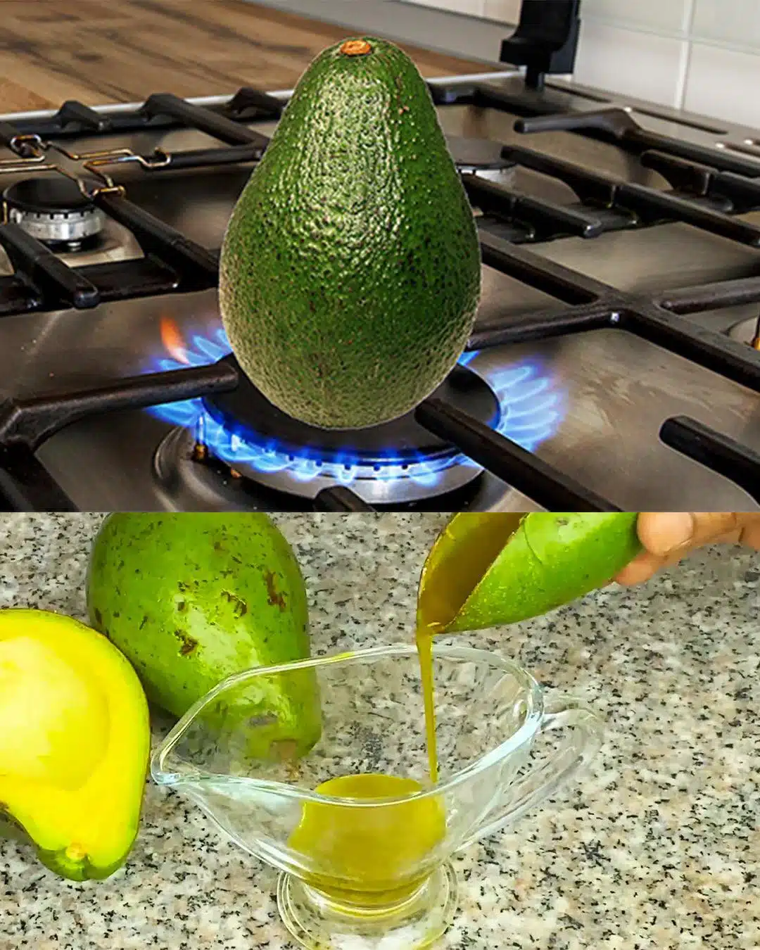 Avocat coupé en deux