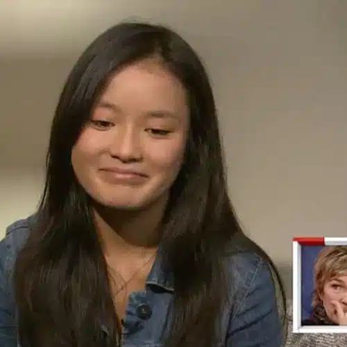 Véronique Jannot avec sa fille adoptée