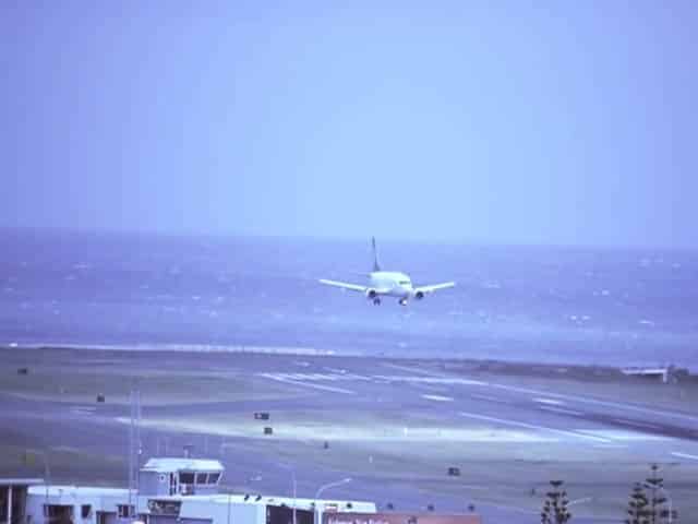 Avion dans les vents de Wellington