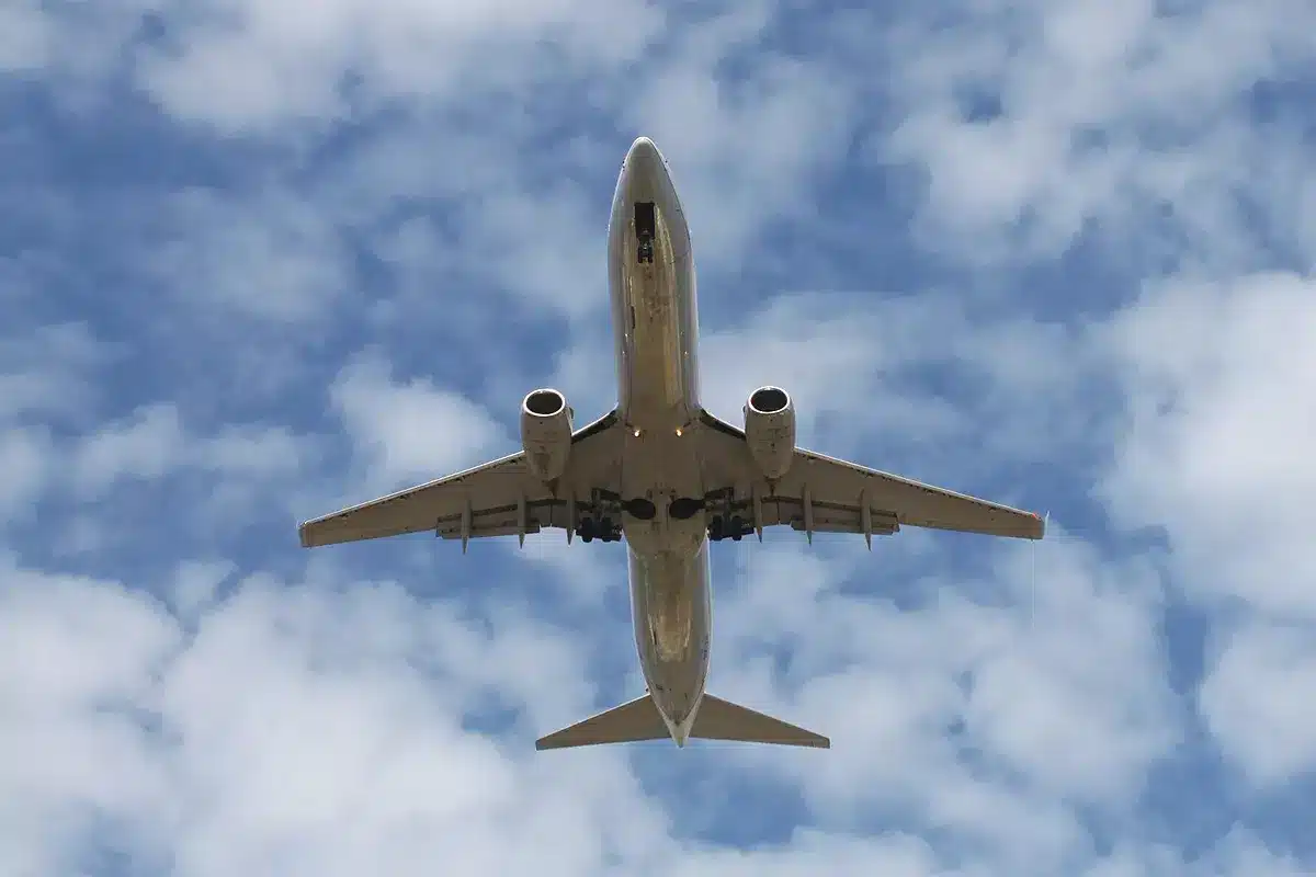 Avion en vol vers Los Angeles