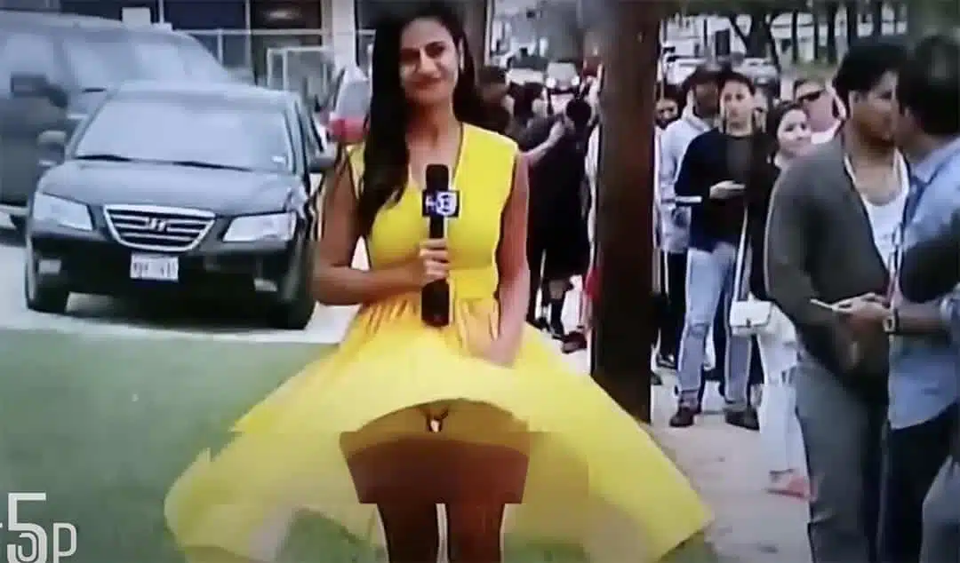 Moment viral de la journaliste