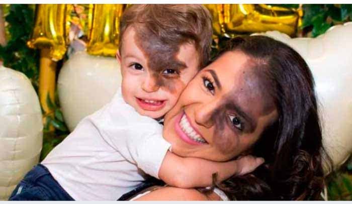 Carol Giraldelli et son fils