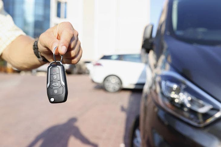 Clé électronique d’une voiture
