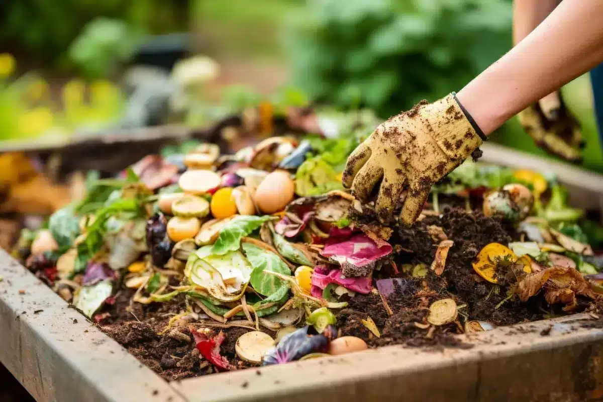 Compost mal géré attirant les rongeurs
