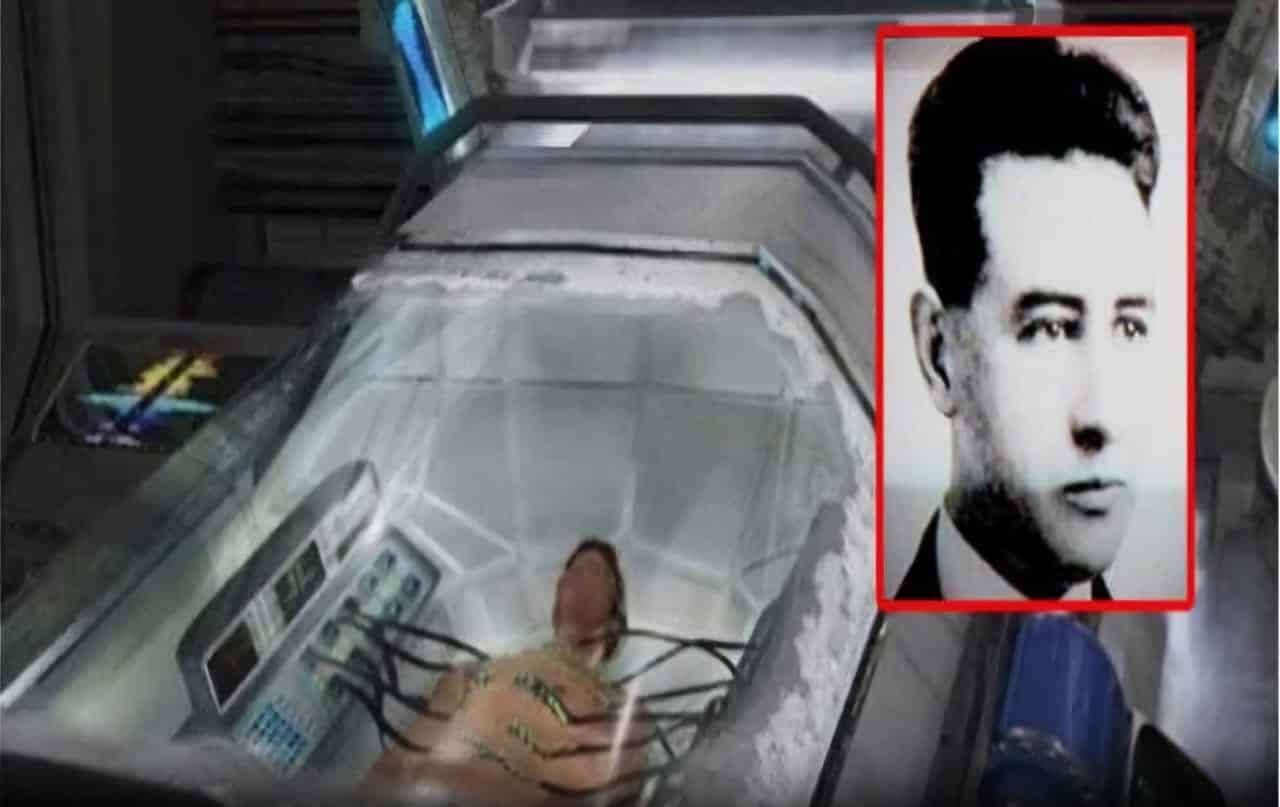 Photo d'archive du Dr James Bedford ou de son équipement de cryoconservation