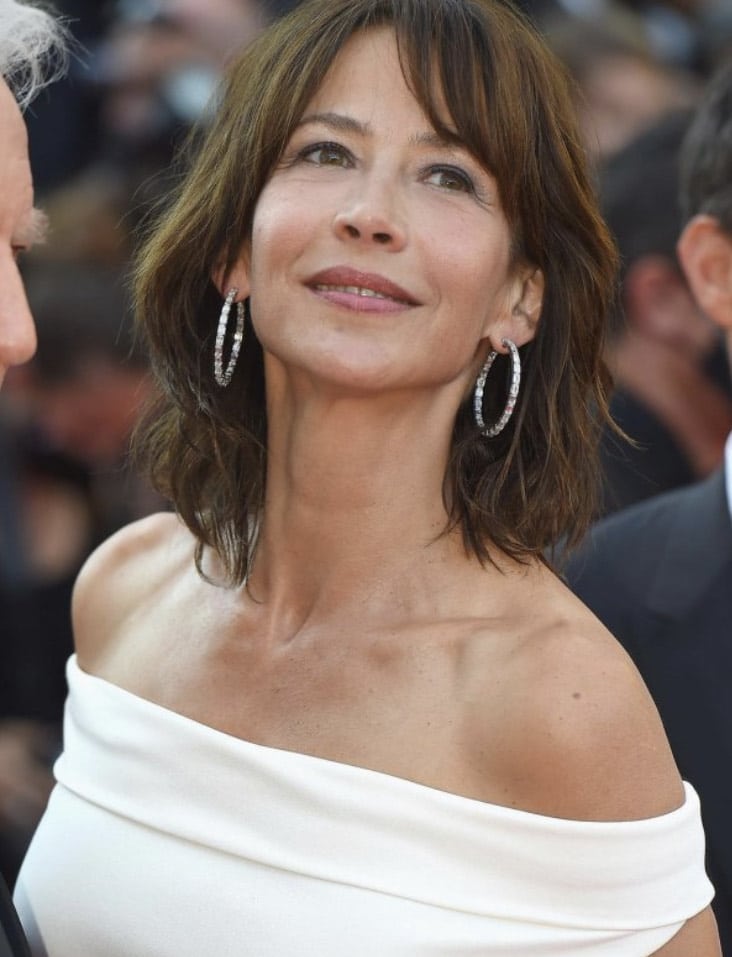 Sophie Marceau, visage d&eacute;tendu et lumineux