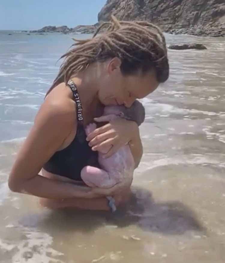 Josy Peukert et son bébé