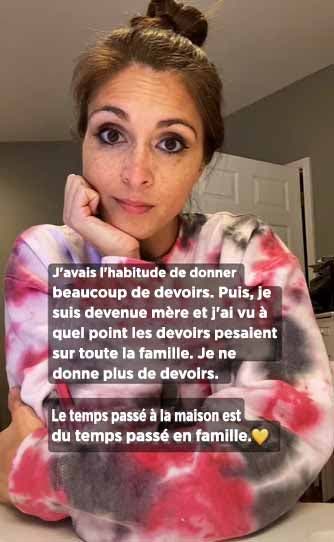 La déclaration de l’enseignante Melissa sur Tiktok