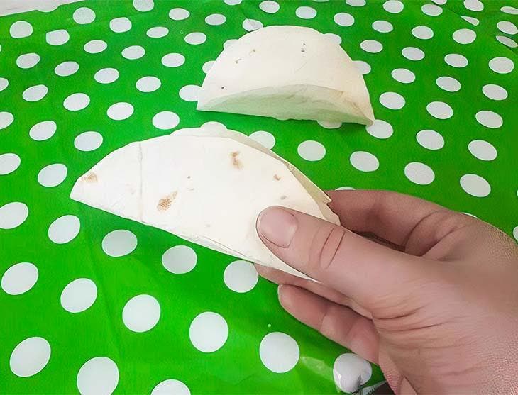 La forme du taco grillé, à garnir au choix