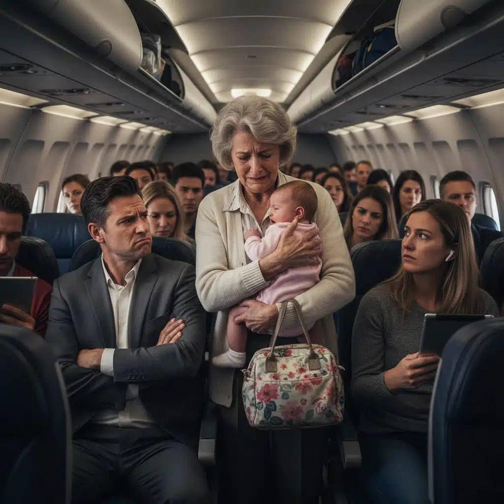 Homme mécontent dans l'avion