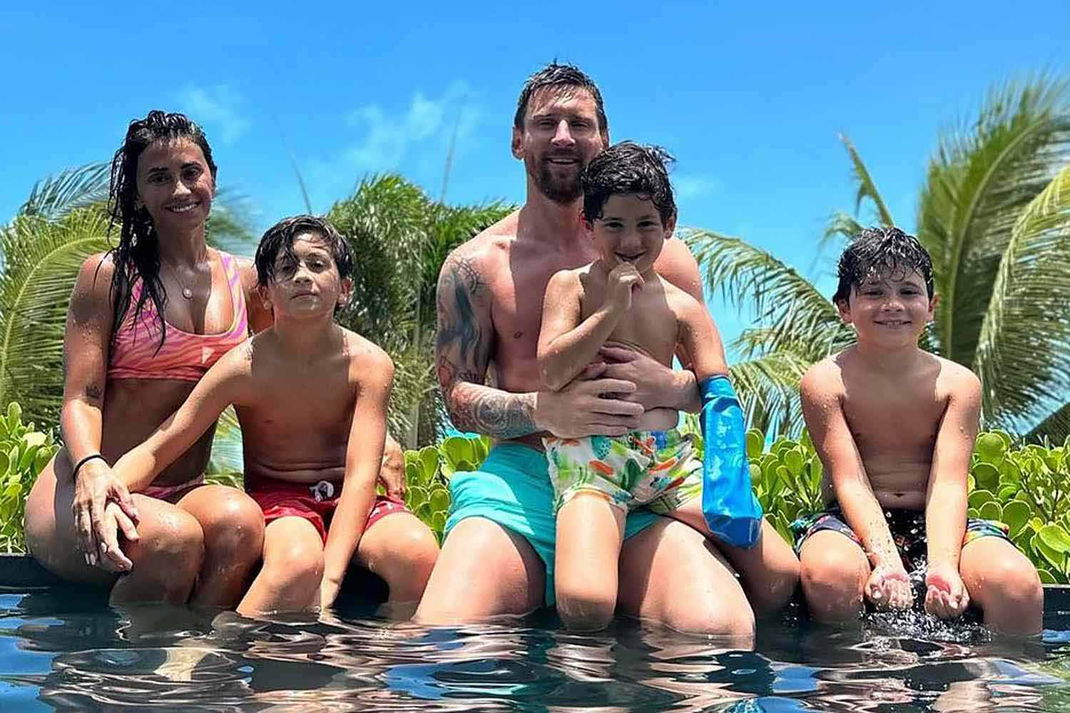 Messi et sa famille &agrave; Miami