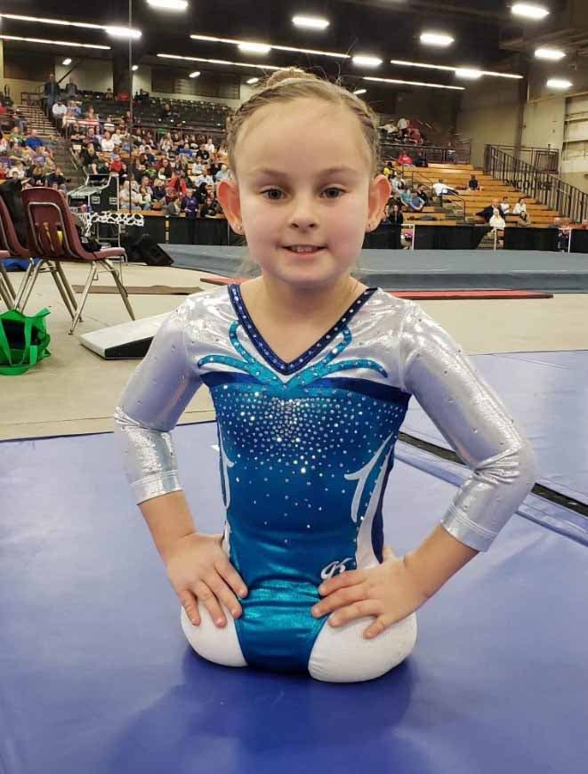 Paige Calendine dans sa tenue de gym