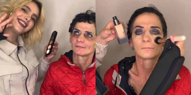 Rita fait du maquillage