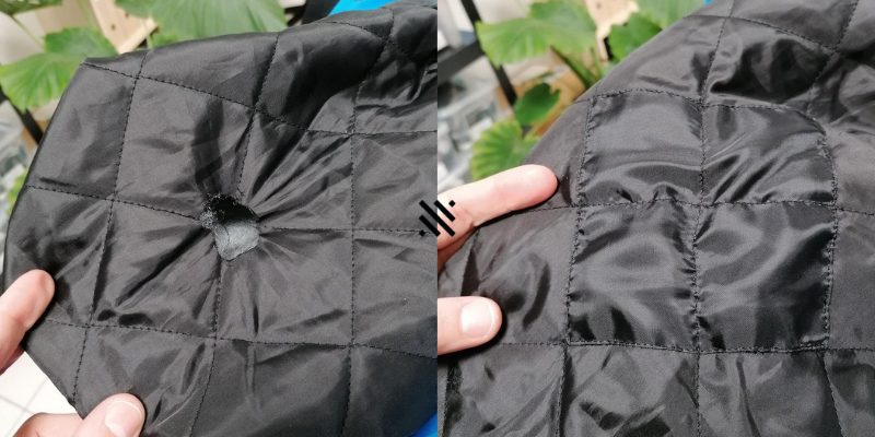 Mat&eacute;riel de couture &agrave; la main : fil, aiguille et tissu