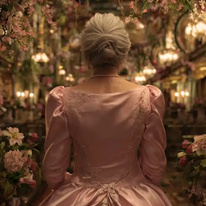 Question ouverte posée à la lectrice, sur un fond doux et inspirant