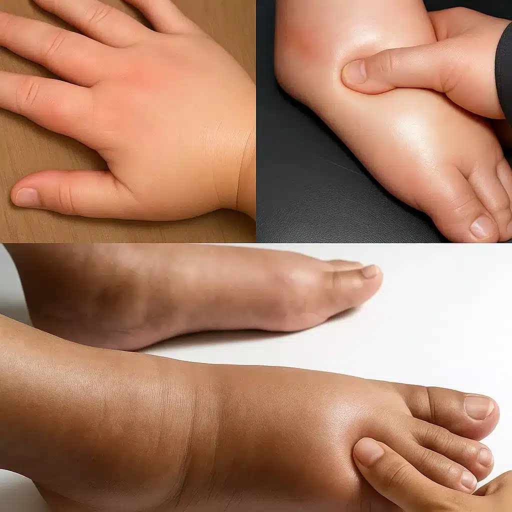 Gonflements des mains et pieds