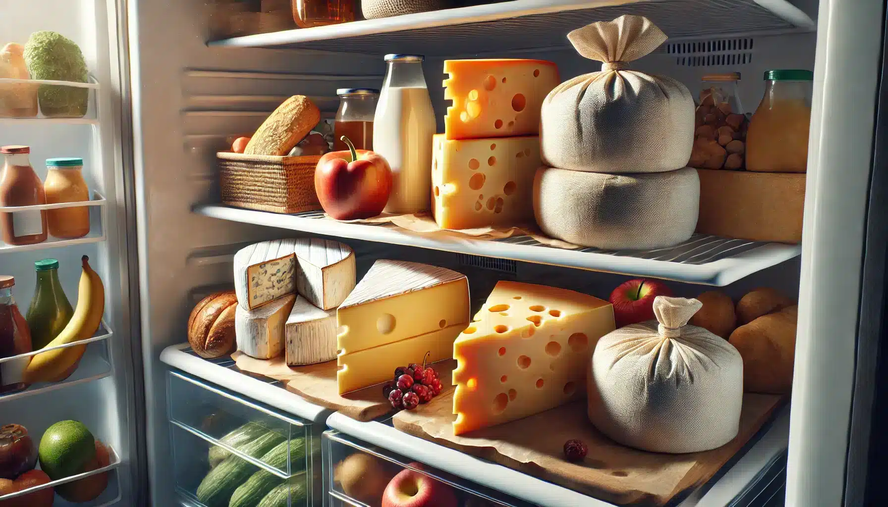 Fromage emballé dans du papier ciré