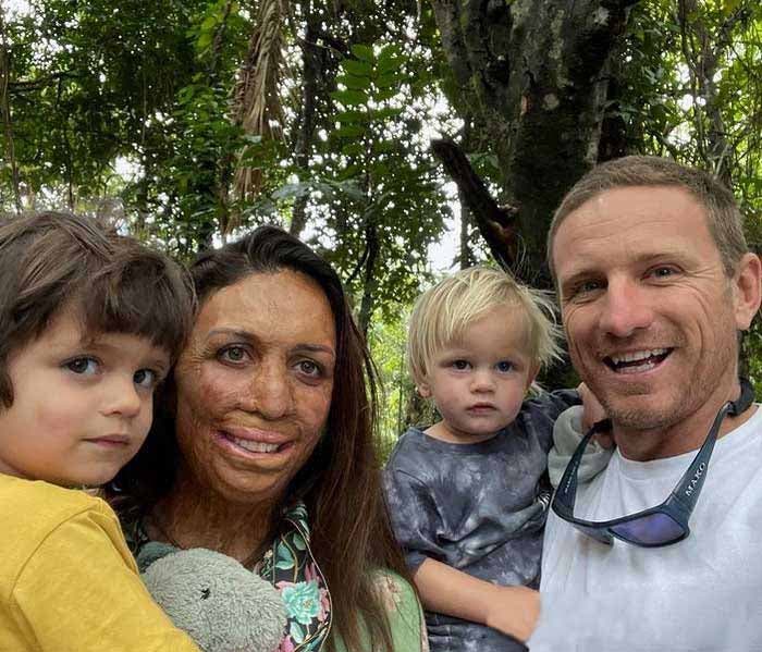 Turia Pitt et sa famille