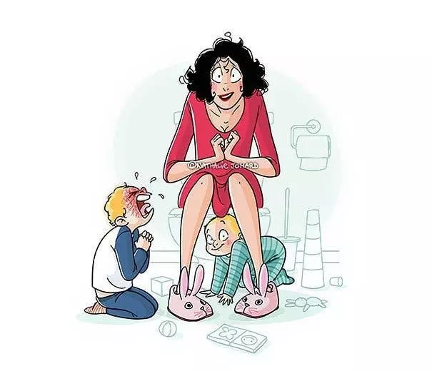 Une maman montre ce que c’est que d’avoir des enfants