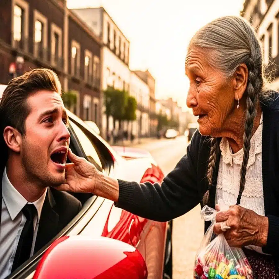 Rencontre émouvante entre un homme et une femme âgée