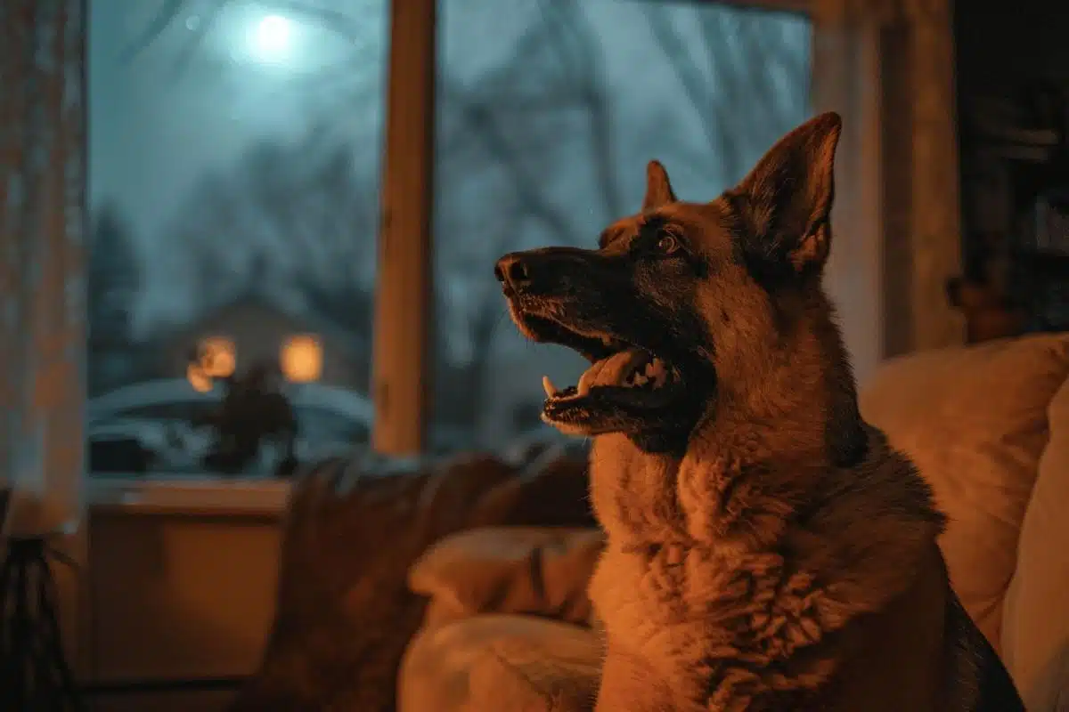 Chien en alerte la nuit