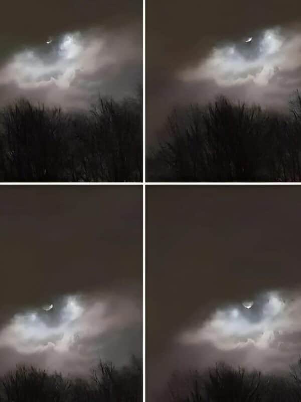 Autre angle de la formation nuageuse sur fond de ciel bleu