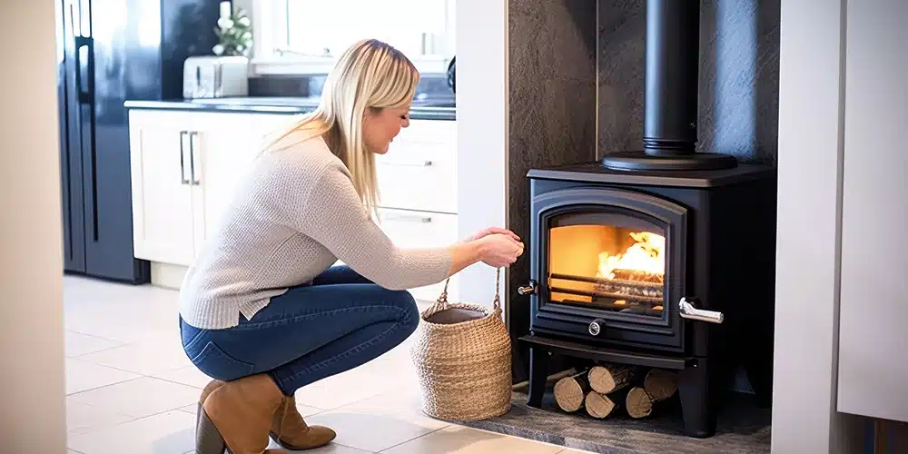 Allumage d'un poêle de masse