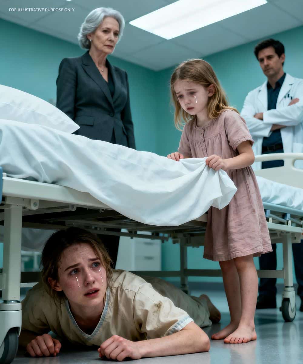 Une jeune m&egrave;re &eacute;puis&eacute;e et &eacute;mue dans sa chambre d'h&ocirc;pital, peu apr&egrave;s son accouchement.