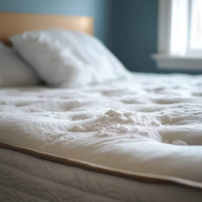 Bicarbonate de soude sur un matelas