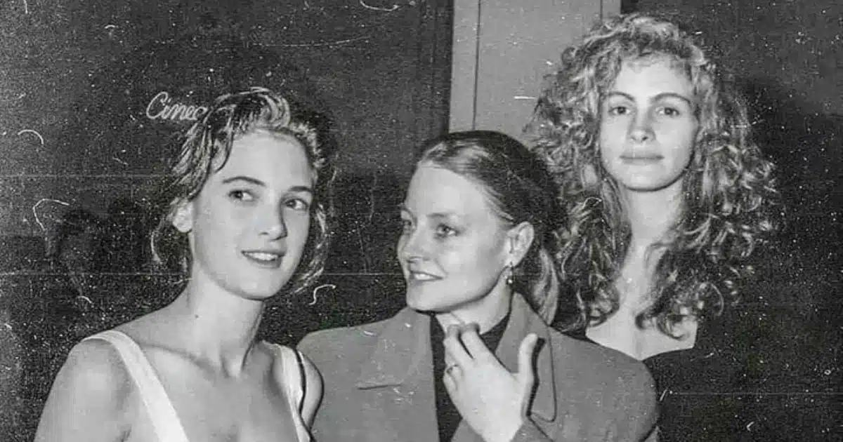 Collage des trois actrices : Winona Ryder, Jodie Foster, Julia Roberts