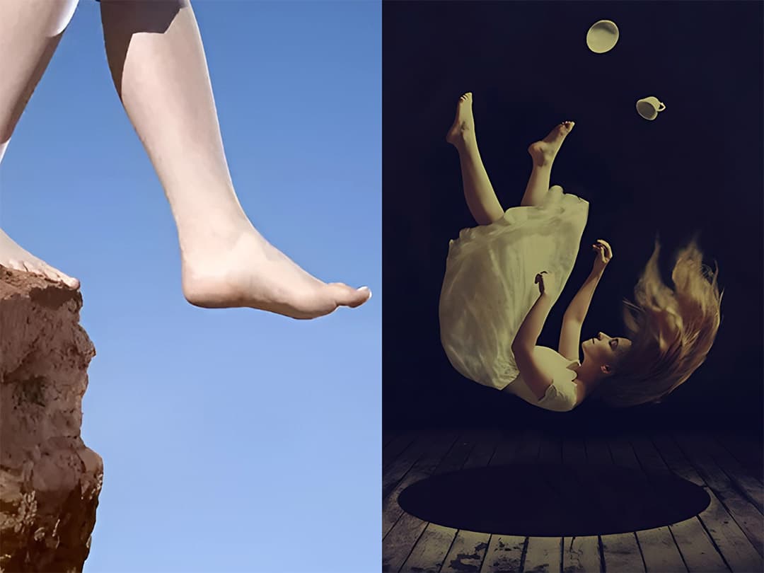 Personne ressentant une sensation de chute pendant le sommeil