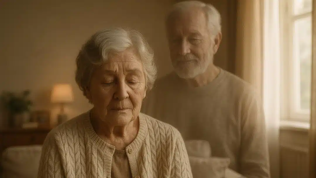 Illustration d'une main tenant une tasse de thé avec une lumière douce, évoquant la sérénité et le souvenir