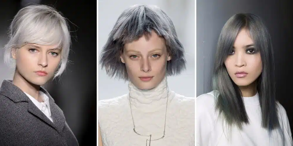 Cheveux gris avant et après traitement naturel
