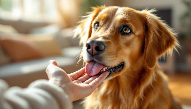 Chien montrant un comportement de l&eacute;chage excessif