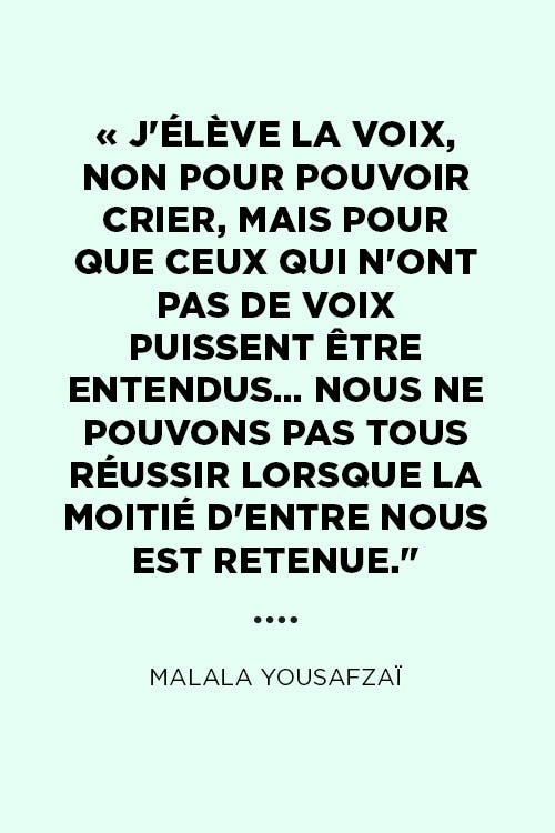 Citation de malala yousafzaï