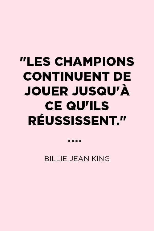 Citation de billie jean king