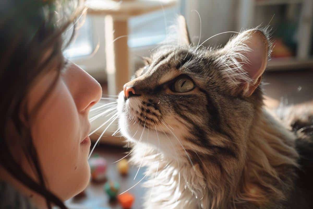 Chaton curieux explorant son environnement