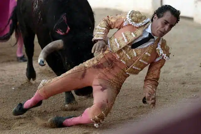 Scène tragique de la corrida fatale