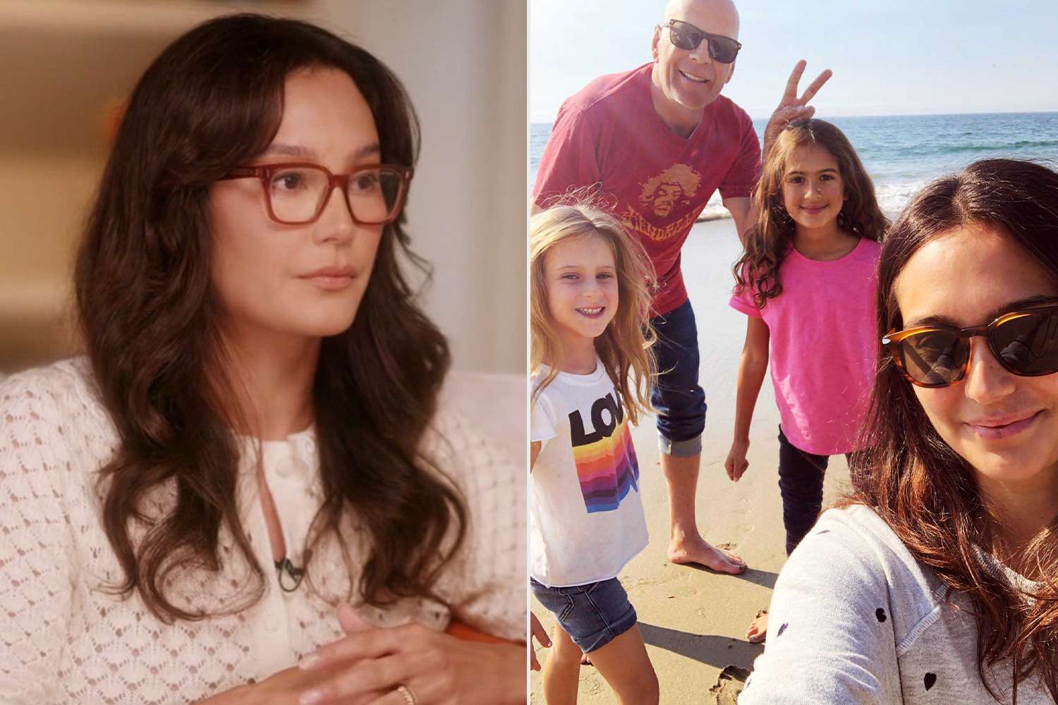 Emma Heming Willis et Bruce Willis souriants