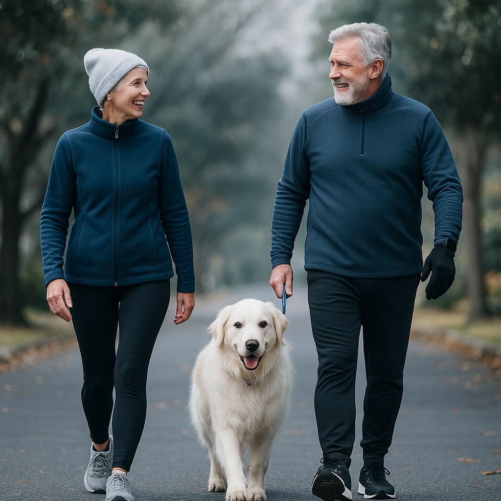 Couple de seniors pratiquant une activité sportive ensemble