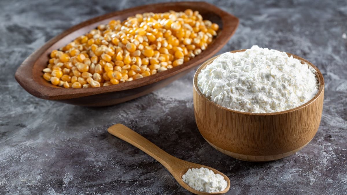 Fécule de maïs en poudre pour soin visage