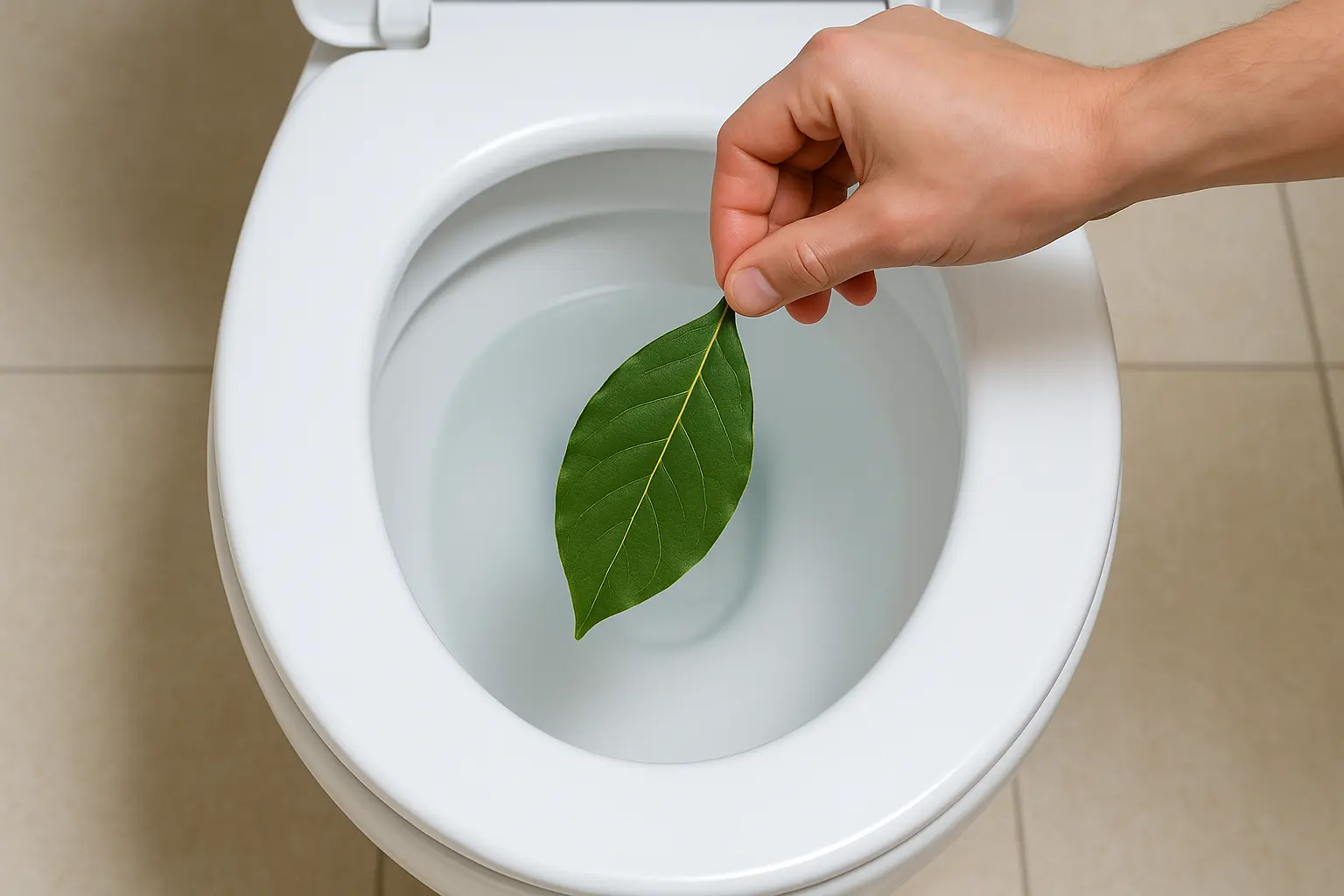 Utilisation du laurier pour nettoyer les toilettes