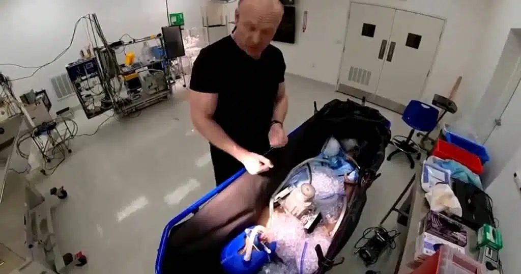 Corps humain en cryogénisation