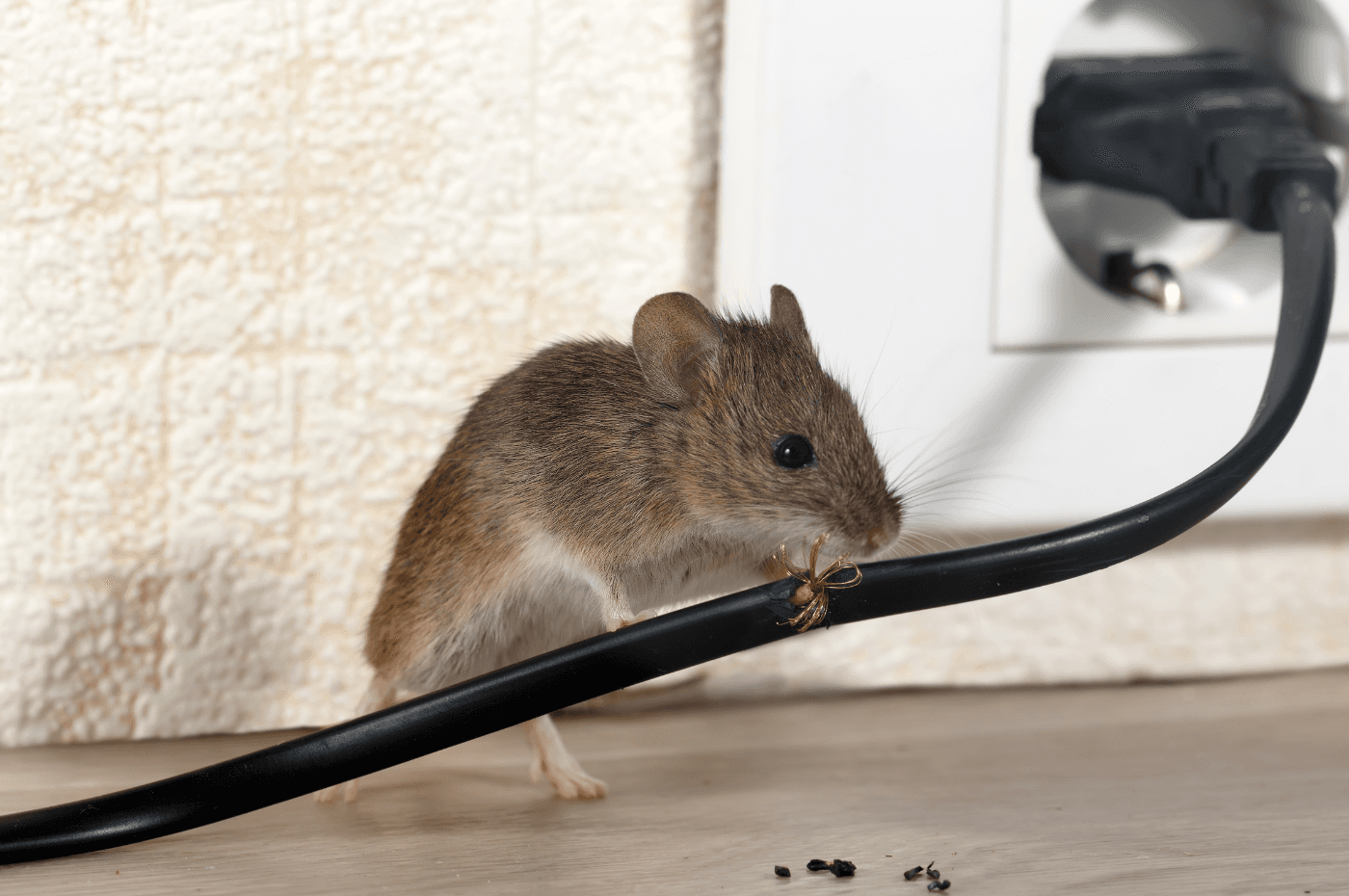 Illustration d'une souris dans une maison